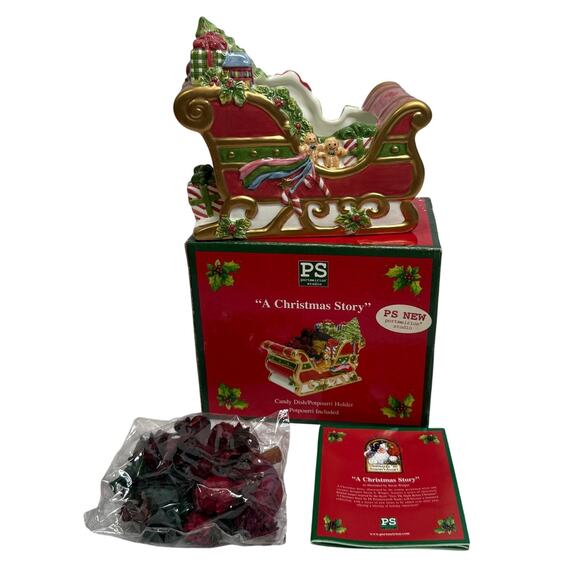 Portmeirion Studio A Christmas Story Candy Dish/Potpourri Holder New Ceramic - Picture 1 of 6